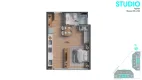 Foto 2 de Apartamento com 1 Quarto à venda, 32m² em Roçado, São José
