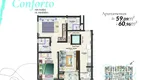 Foto 7 de Apartamento com 2 Quartos à venda, 60m² em Deltaville, Biguaçu