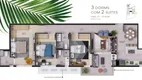 Foto 3 de Apartamento com 3 Quartos à venda, 109m² em Cacupé, Florianópolis