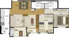 Foto 3 de Apartamento com 3 Quartos à venda, 64m² em Vila Suzana, São Paulo