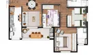 Foto 6 de Apartamento com 2 Quartos à venda, 69m² em Bosque Flamboyant, Taubaté