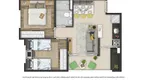 Foto 4 de Apartamento com 2 Quartos à venda, 44m² em Santa Maria, Osasco