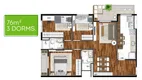 Foto 4 de Apartamento com 3 Quartos à venda, 76m² em Jardim Tupanci, Barueri