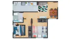 Foto 7 de Apartamento com 2 Quartos para alugar, 44m² em Botujuru, Mogi das Cruzes