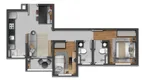 Foto 10 de Apartamento com 2 Quartos à venda, 53m² em Gávea, Uberlândia