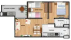 Foto 3 de Apartamento com 2 Quartos à venda, 49m² em Jardim Portao Vermelho, Vargem Grande Paulista