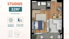 Foto 14 de Apartamento com 1 Quarto à venda, 33m² em Jardim Botânico, Curitiba