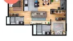 Foto 12 de Apartamento com 2 Quartos à venda, 84m² em Boa Vista, Curitiba