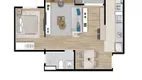 Foto 31 de Apartamento com 1 Quarto à venda, 45m² em Cidade Industrial, Curitiba