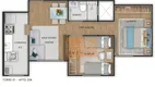 Foto 13 de Apartamento com 2 Quartos à venda, 44m² em Vila Bressani, Paulínia