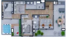 Foto 7 de Apartamento com 3 Quartos à venda, 86m² em Santa Felicidade, Curitiba