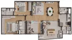 Foto 6 de Apartamento com 3 Quartos à venda, 80m² em Morumbi, Paulínia
