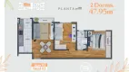 Foto 8 de Apartamento com 2 Quartos à venda, 47m² em Saltinho, Paulínia