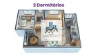 Foto 3 de Apartamento com 2 Quartos para alugar, 48m² em Cidade Industrial, Curitiba