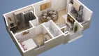 Foto 5 de Apartamento com 2 Quartos à venda, 49m² em Zaniolo, São José dos Pinhais