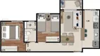 Foto 4 de Apartamento com 2 Quartos à venda, 52m² em Gávea Sul, Uberlândia