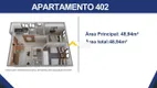 Foto 2 de Apartamento com 2 Quartos à venda, 49m² em Miramar, Belo Horizonte