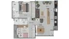 Foto 3 de Apartamento com 2 Quartos à venda, 70m² em Jardim Brasil, Campinas