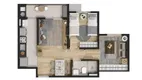 Foto 10 de Apartamento com 2 Quartos à venda, 48m² em Granja Viana, Cotia