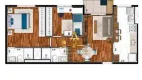 Foto 10 de Apartamento com 2 Quartos à venda, 60m² em Jardim Tupanci, Barueri