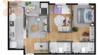 Foto 6 de Apartamento com 2 Quartos à venda, 52m² em Cidade Industrial, Curitiba