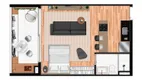 Foto 3 de Apartamento com 1 Quarto à venda, 42m² em Campo Belo, São Paulo