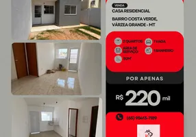 Foto 1 de Casa com 2 Quartos à venda, 50m² em Costa Verde, Várzea Grande