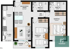 Foto 1 de Apartamento com 2 Quartos à venda, 64m² em Nossa Senhora de Fátima, Teresópolis