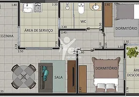 Foto 1 de Apartamento com 2 Quartos à venda, 60m² em Vila Linda, Santo André