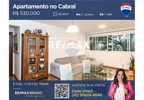 Foto 1 de Apartamento com 3 Quartos à venda, 106m² em Cabral, Curitiba