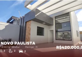 Foto 1 de Casa com 2 Quartos à venda, 90m² em Jardim Novo Paulista, Maringá