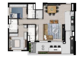 Apartamento com 2 Quartos à venda, 103m² em Tatuapé, São Paulo - imagem 1 Foto 1 de Apartamento com 2 Quartos à venda, 103m² em Tatuapé, São Paulo