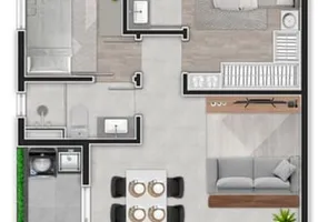 Foto 1 de Apartamento com 2 Quartos à venda, 56m² em Bom Retiro, Curitiba