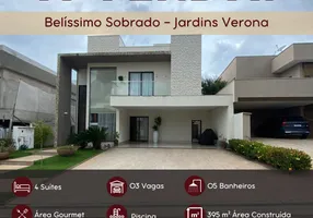 Foto 1 de Casa de Condomínio com 4 Quartos à venda, 395m² em Jardins Verona, Goiânia