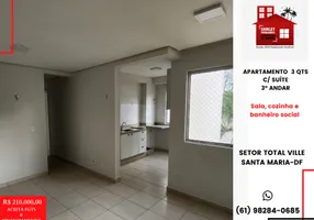 Foto 1 de Apartamento com 3 Quartos à venda, 59m² em Santa Maria, Brasília