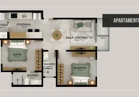 Foto 1 de Apartamento com 2 Quartos à venda, 64m² em , Porto Seguro