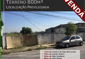 Foto 1 de Lote/Terreno à venda, 800m² em Vila Jordanopolis, São Bernardo do Campo