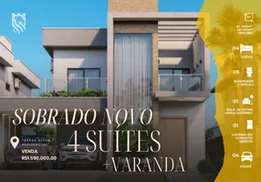 Foto 1 de Casa de Condomínio com 4 Quartos à venda, 251m² em Terras Alpha Residencial 1, Senador Canedo