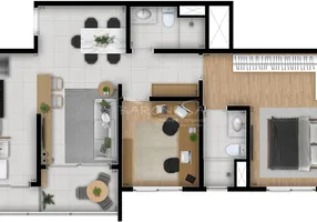 Foto 1 de Apartamento com 2 Quartos à venda, 61m² em Fazenda Santa Cândida, Campinas