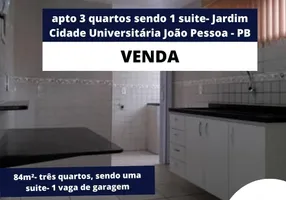 Foto 1 de Apartamento com 3 Quartos à venda, 84m² em Jardim Cidade Universitária, João Pessoa