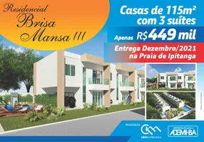 Foto 1 de Casa de Condomínio com 3 Quartos à venda, 115m² em Ipitanga, Lauro de Freitas