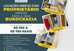 Foto 1 de Kitnet com 1 Quarto para alugar, 29m² em Setor Sol Nascente, Goiânia