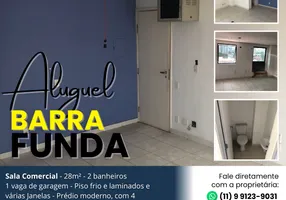 Foto 1 de Sala Comercial para alugar, 28m² em Barra Funda, São Paulo