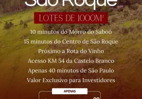 Foto 1 de Lote/Terreno à venda, 1000m² em Saboó, São Roque