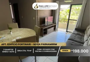 Foto 1 de Apartamento com 3 Quartos à venda, 75m² em Nova Parnamirim, Parnamirim