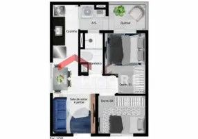 Foto 1 de Apartamento com 2 Quartos à venda, 32m² em Vila Dalila, São Paulo