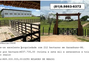 Foto 1 de Fazenda/Sítio à venda, 212000m² em Area Rural de Garanhuns, Garanhuns