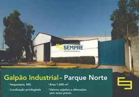 Foto 1 de Galpão/Depósito/Armazém para alugar, 1600m² em Parque Norte, Vespasiano