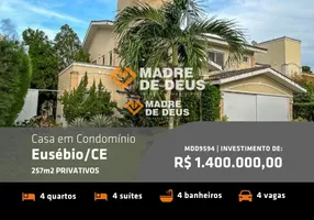 Foto 1 de Casa de Condomínio com 4 Quartos à venda, 257m² em Pedras, Eusébio