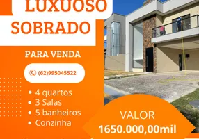 Foto 1 de Sobrado com 4 Quartos à venda, 280m² em Residencial Vale Verde, Senador Canedo